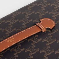 Tie Case in Triomphe Canvas and Calfskin - TAN - SMALL GIFTS - 1 | CELINE