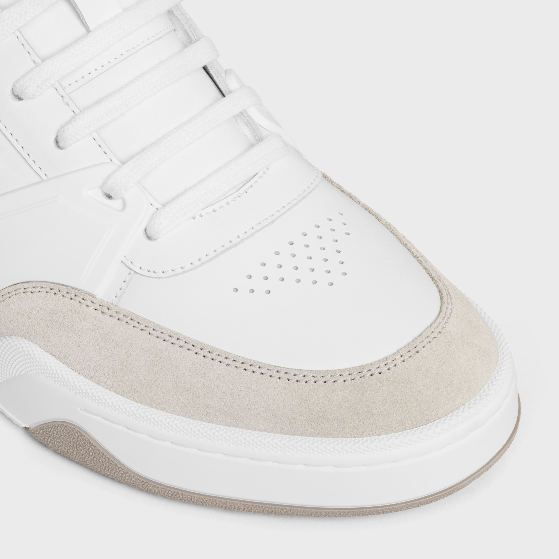 CELINE TRAINER CT-07 LOW LACE-UP SNEAKER in CALFSKIN AND