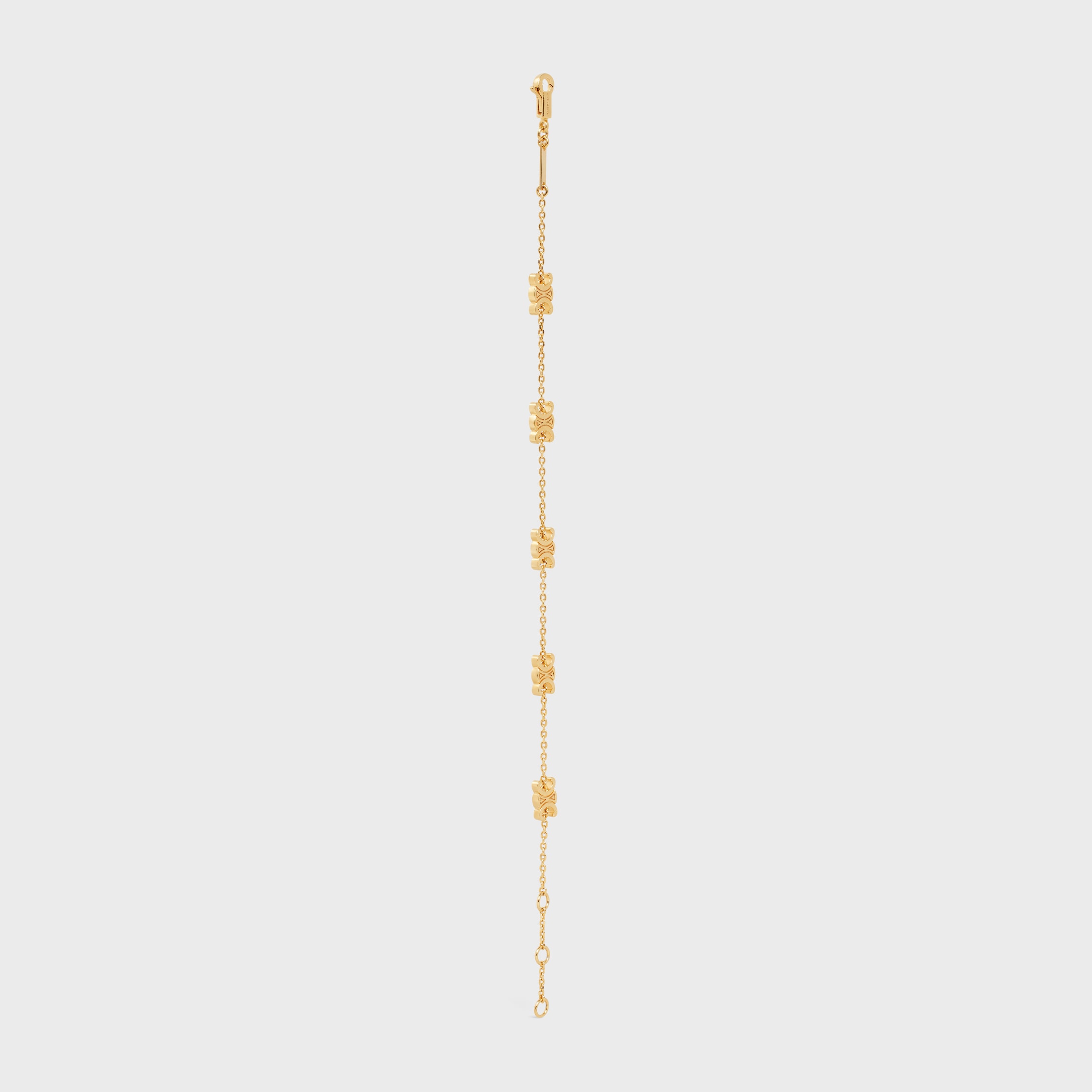 CELINE ゴールドブラス トリオンフ ブレスレット TRIOMPHE ARTICULATED BRACELET IN BRASS WITH GOLD FINISH