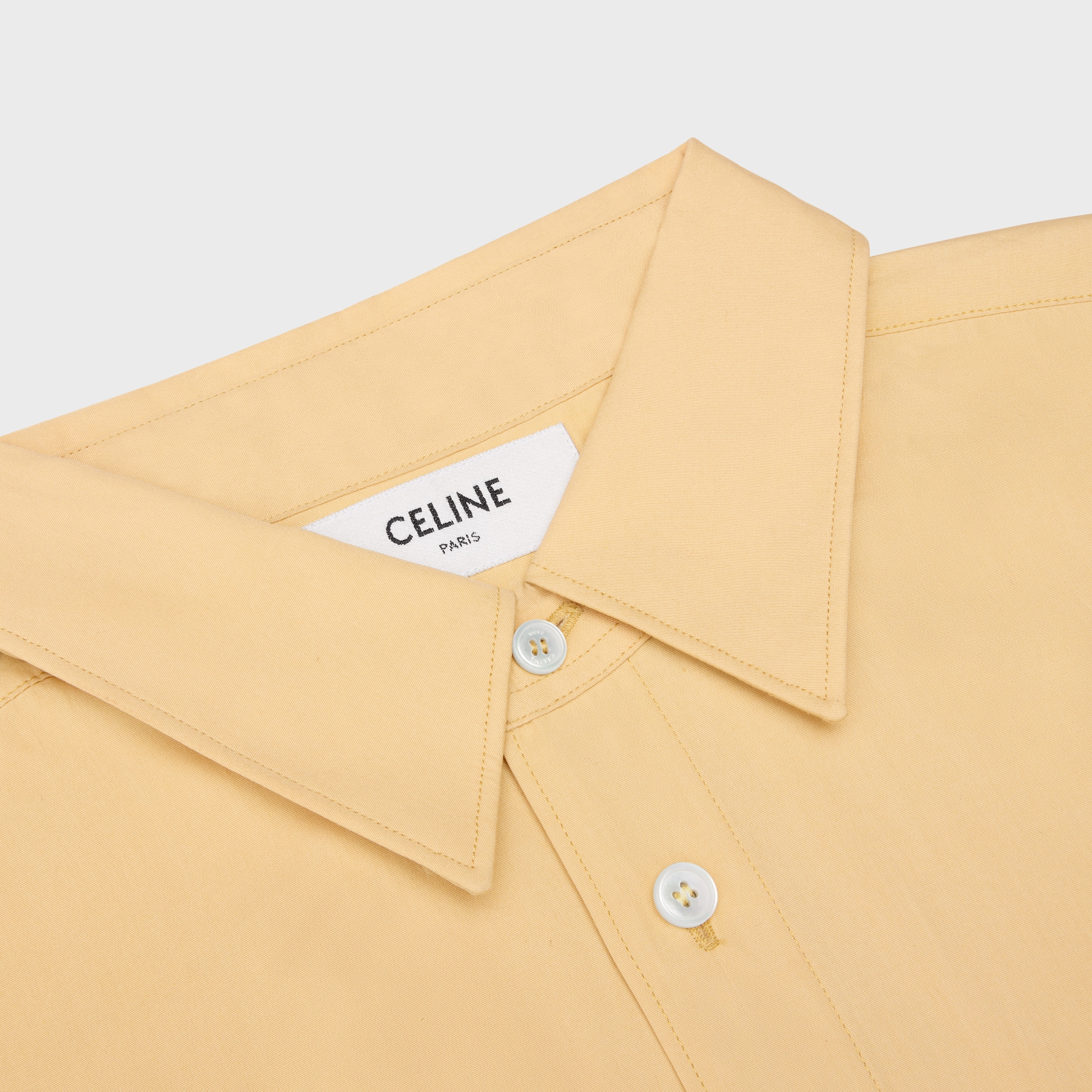LOOSE SHIRT IN COTTON POPLIN - BEURRE | CELINE