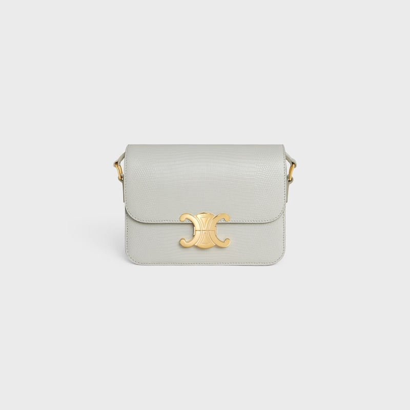 Teen Triomphe Bag in lizard - CHALK - TRIOMPHE - 1 | CELINE