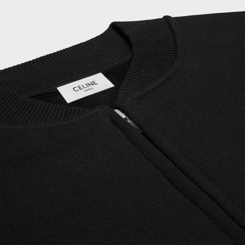 teddy jacket IN cotton fleece - BLACK -  - 1 | CELINE