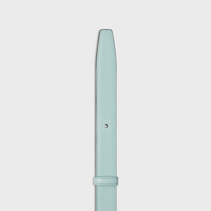 lani&egrave;re de ceinture r&eacute;versible 25MM TAURILLON - GOLDEN TAN / BLEU POUDR&eacute; -  - 1 | CELINE