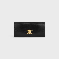 LARGE WALLET TRIOMPHE in lizard - BLACK - TRIOMPHE - 1 | CELINE