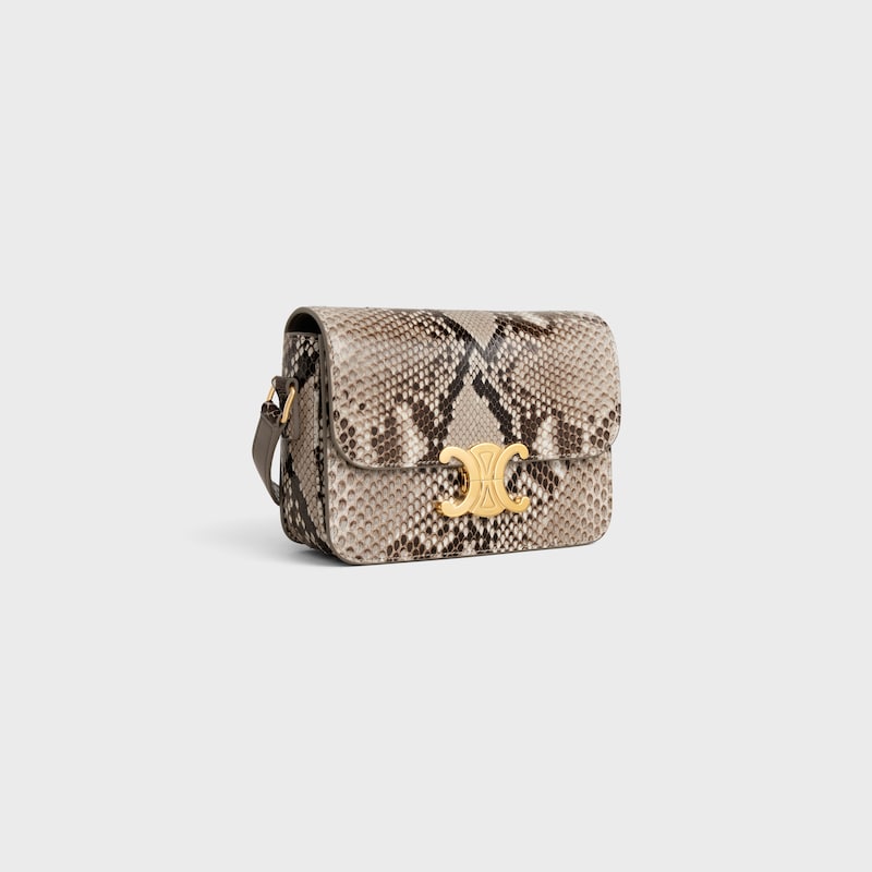 Teen Triomphe Bag in PYTHON - NATURAL - TRIOMPHE - 1 | CELINE