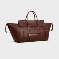NEW LUGGAGE柔軟亮澤羊皮革大號手袋 - 深棕色 - 新品 - 2 | CELINE