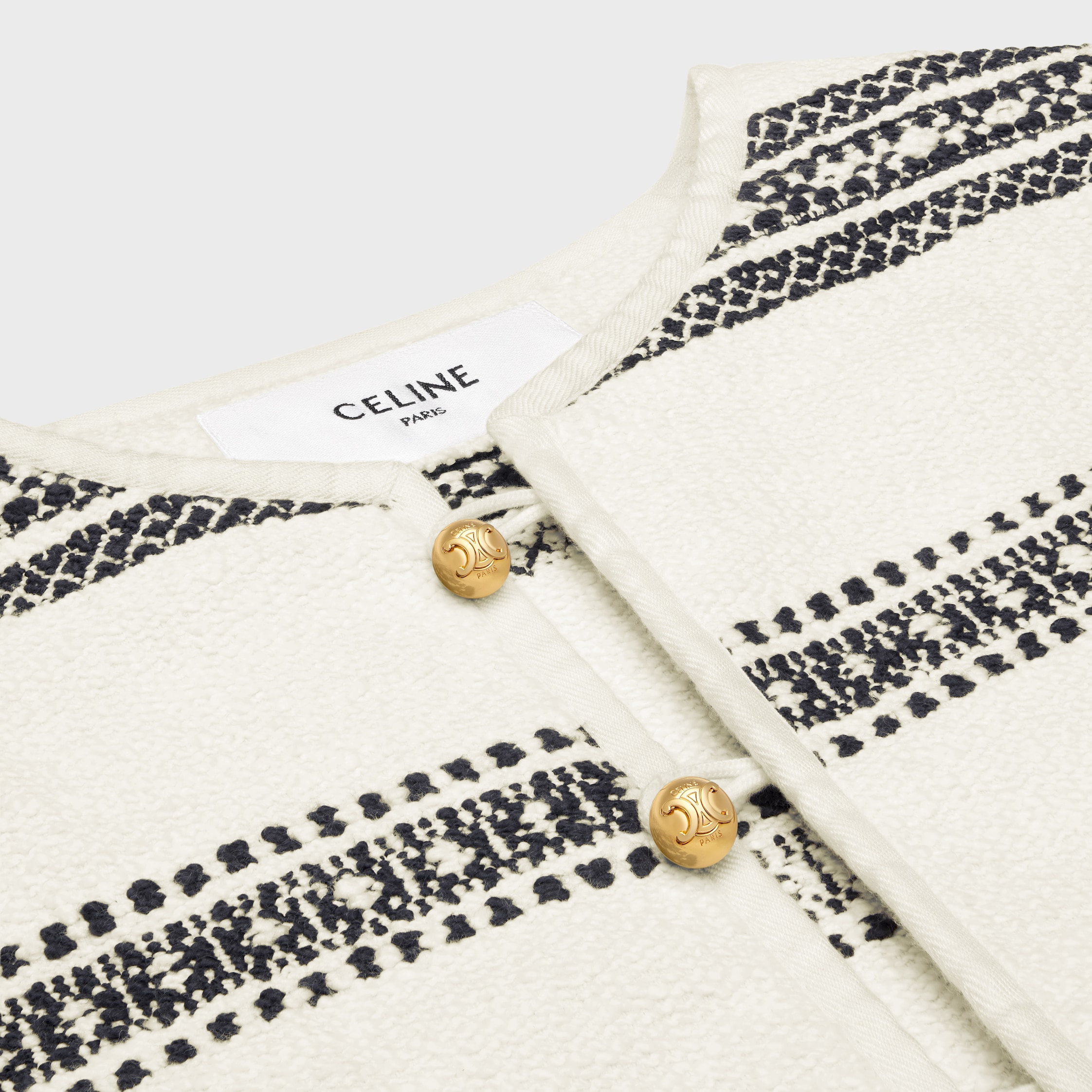 アウターその他 CELINE | BAJA CARDIGAN IN STRIPED TWEED BAJA CARDIGAN IN STRIPED TWEED - CRAIE/NOIR | CELINE