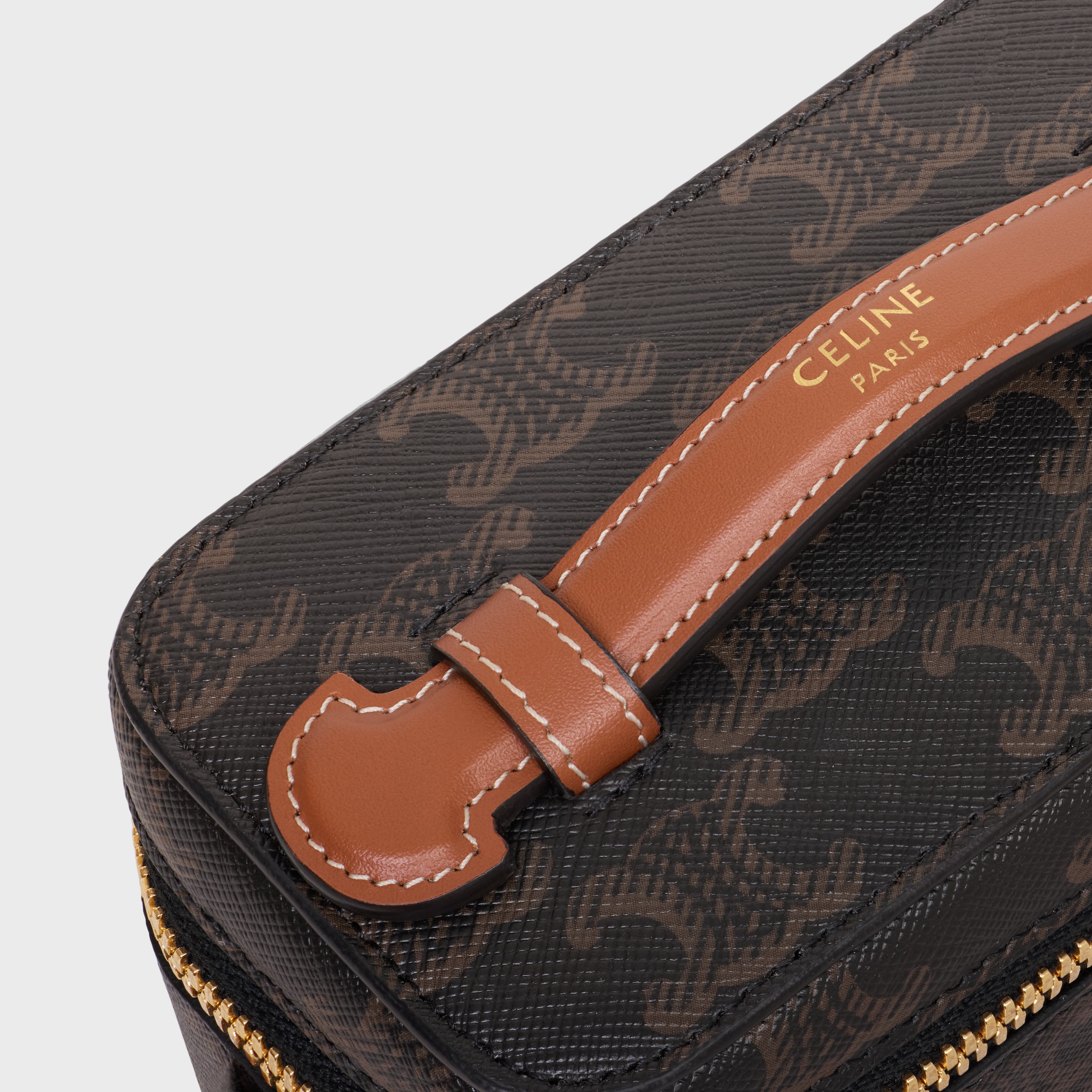 MINI VANITY IN Triomphe Canvas and Calfskin - TAN | CELINE