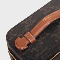 MINI VANITY IN Triomphe Canvas and Calfskin - TAN - TRIOMPHE CANVAS - 1 | CELINE