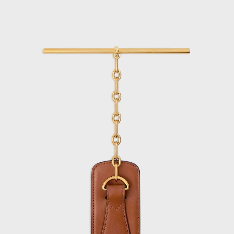 LARGE 50MM CELINE DISC BELT IN SUPPLE NATURAL CALFSKIN - TAN -  - 1 | CELINE