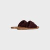 CELINE LYMPIA twisted SANDAL IN SPONGE FABRIC - DARK BURGUNDY -  - 3 | CELINE