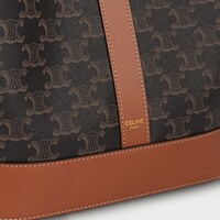 標誌印花牛皮革中號水桶包 - 黃褐色 - TRIOMPHE CANVAS 系列 - 1 | CELINE