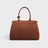 CELINE CONTI BAG in SUEDE CALFSKIN - BROWN - TOP-HANDLE BAGS - 3 | CELINE