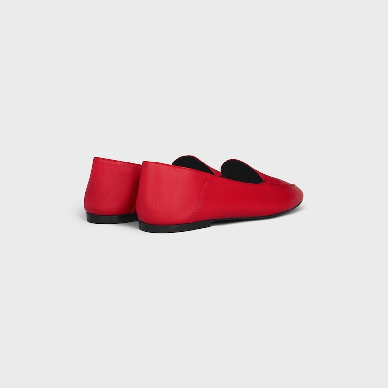 AURA LOAFER IN GOATSKIN - ULTRA RED -  - 1 | CELINE