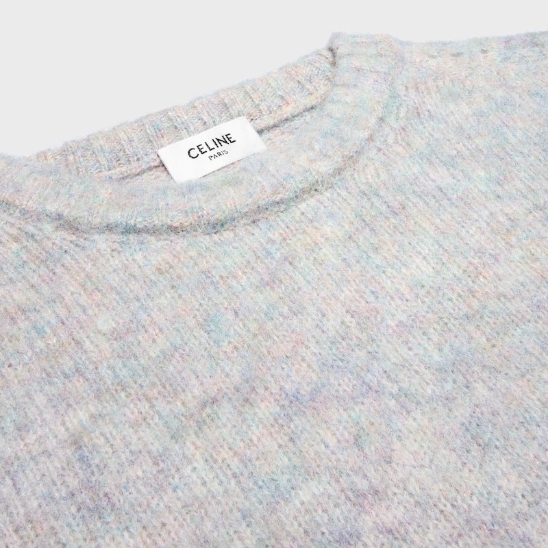 JERSEY CON CUELLO REDONDO DE LANA SHETLAND - GRIS / MULTICOLOR -  - 1 | CELINE