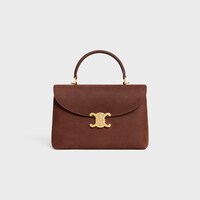 MEDIUM NINO BAG IN GRAINED NUBUCK CALFSKIN - CHESTNUT - NEW - 1 | CELINE