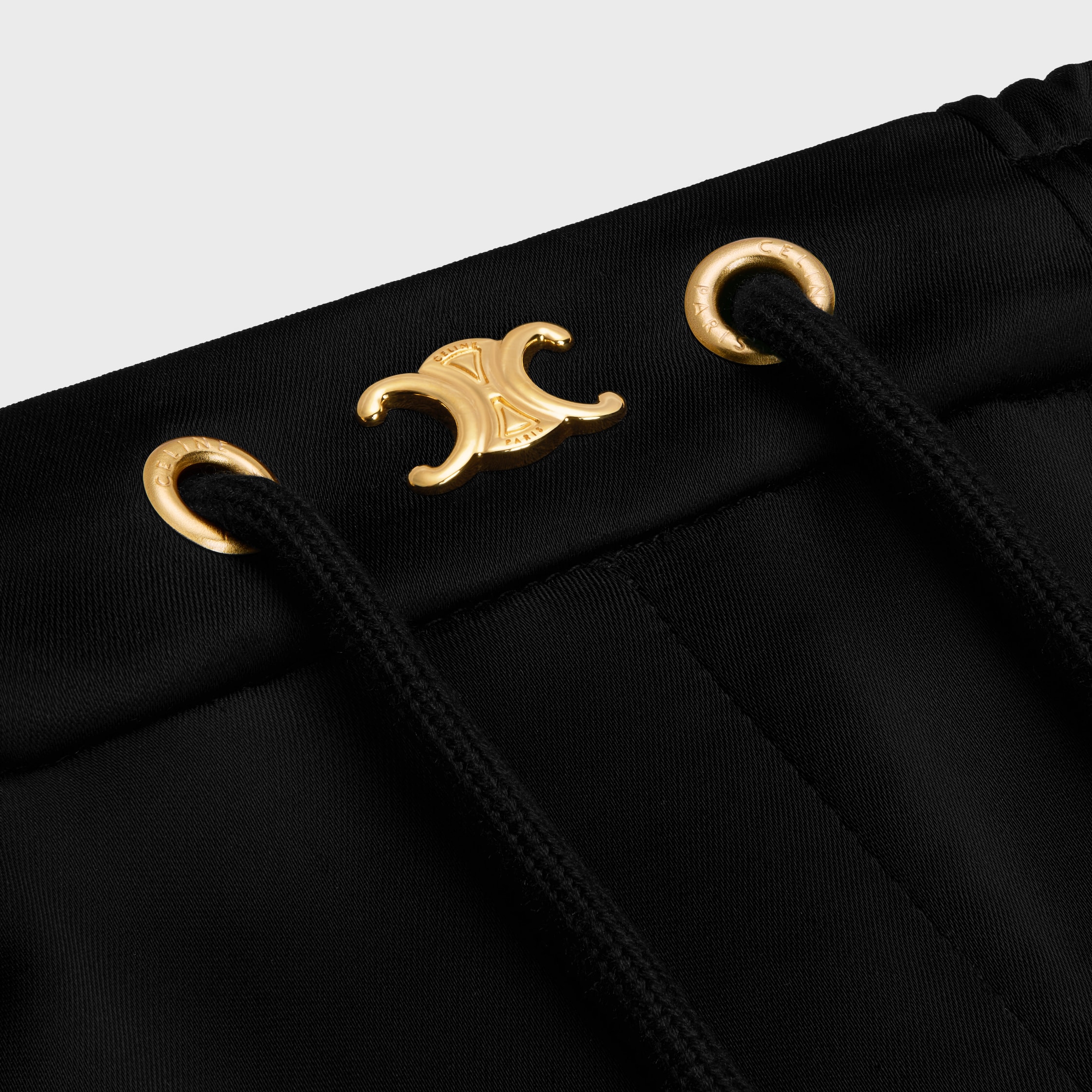 【日本入手困難】TRIOMPHE JOGGING PANTS IN FLOWING SATIN TRIOMPHE JOGGING PANTS IN FLOWING SATIN - BLACK | CELINE