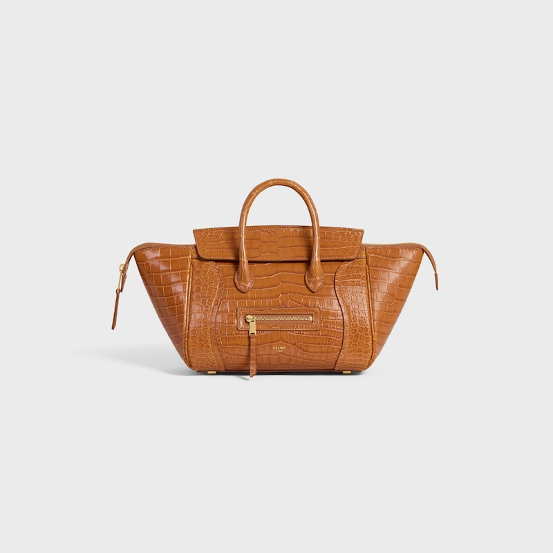 LITTLE LUGGAGE IN POROSUS CROCODILE - SOFT TAN - LUGGAGE - 1 | CELINE