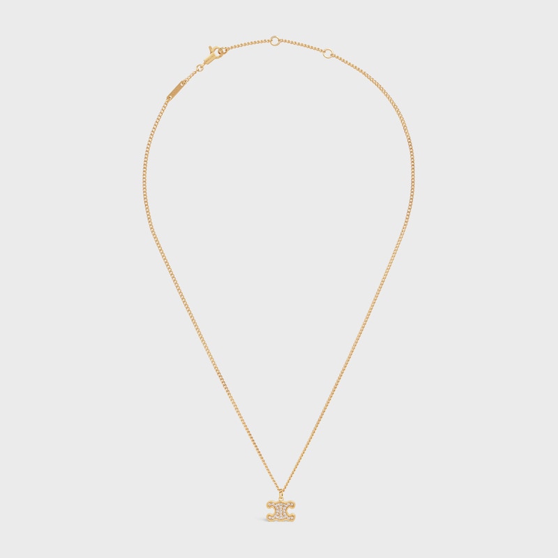 Collar de estr&aacute;s Triomphe de lat&oacute;n con acabado dorado y cristales - DORADO - TRIOMPHE - 1 | CELINE
