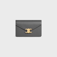 WALLET ON CHAIN MARGO in Shiny calfskin - ANTHRACITE - MARGO - 1 | CELINE