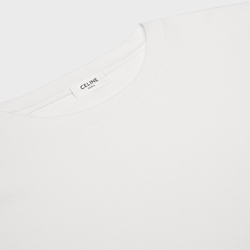 triomphe loose t-shirt IN cotton jersey - OFF WHITE / BLACK -  - 1 | CELINE