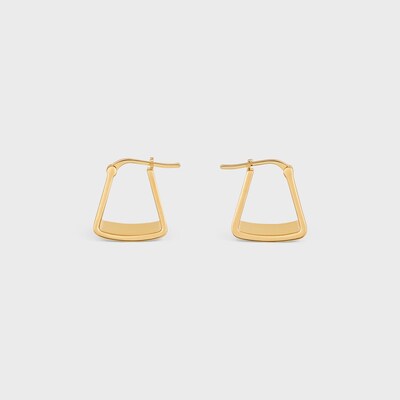 폼 압스트레트 피라미드 후프 - 골드 피니시 브라스 - 골드 - 라인 더 보기 - 1 | CELINE