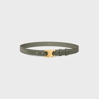 Medium 25MM Triomphe Belt in Taurillon Leather - FALL GREEN -  - 1 | CELINE