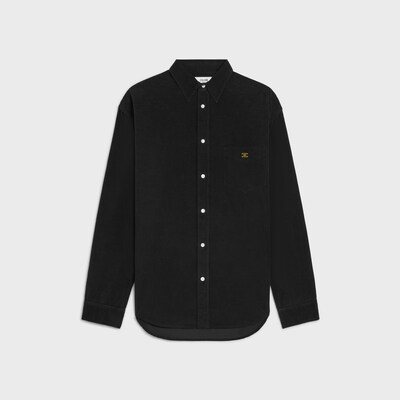 shirt IN CORDUROY - BLACK LIGHT STONE WASH -  - 3 | CELINE