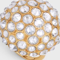 Celine Heirlooms Dome水晶及金色飾面黃銅戒指 - 金色 -  - 1 | CELINE