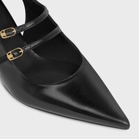 CELINE JUDY牛皮革雙搭帶MARY JANE露跟鞋 - 黑色 -  - 1 | CELINE