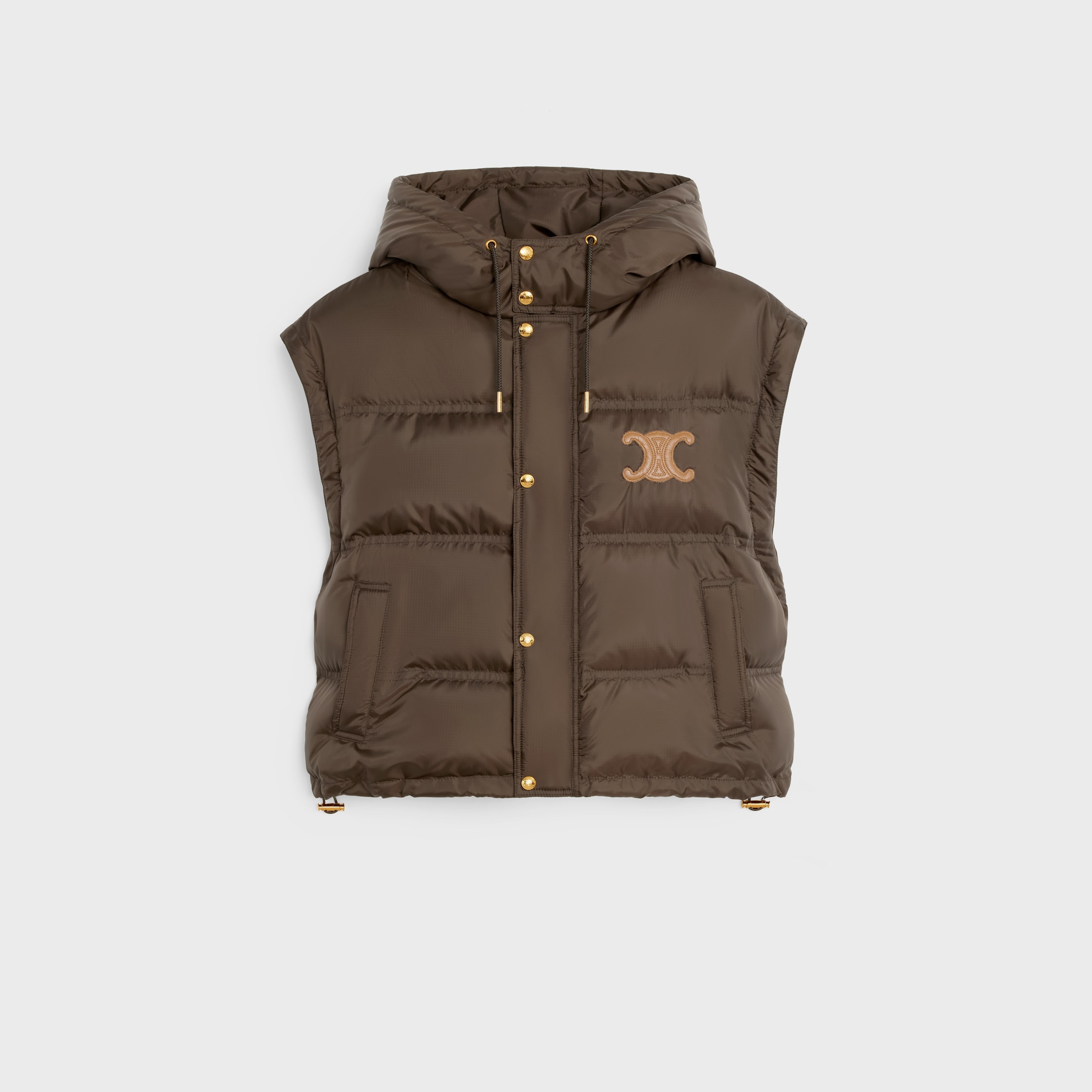 TRIOMPHE CROPPED DOWN JACKET IN LIGHTWEIGHT NYLON