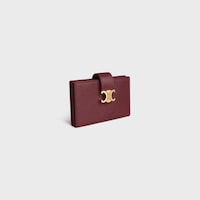 ACCORDEON CARD HOLDER NINO IN SUPPLE GRAINED CALFSKIN - SYRAH - NEW - 2 | CELINE