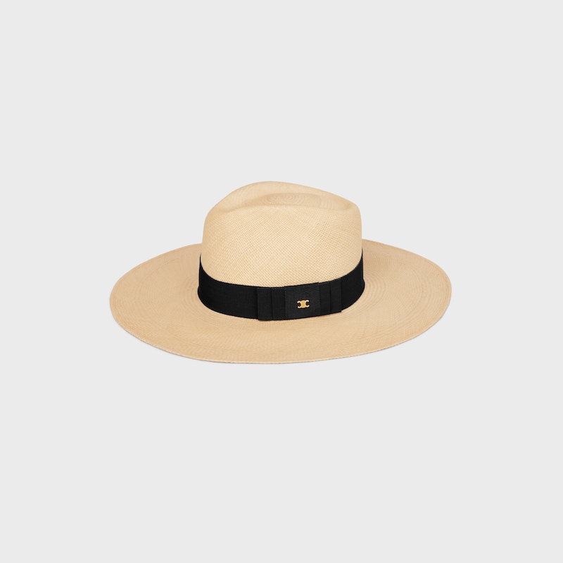 triomphe panama hat in straw - NATURAL / BLACK -  - 1 | CELINE
