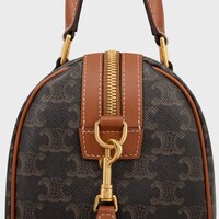 MEDIUM BOSTON IN Triomphe Canvas and calfskin - TAN - TRIOMPHE CANVAS - 1 | CELINE