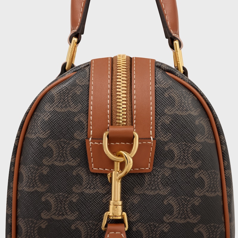 MEDIUM BOSTON IN Triomphe Canvas and calfskin - TAN - CUIR TRIOMPHE - 1 | CELINE