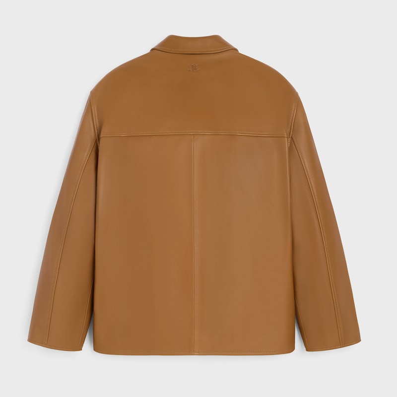 jacket IN plong&eacute; lambskin - TOBACCO -  - 1 | CELINE