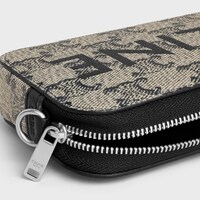 Horizontal pouch in TRIOMPHE CANVAS WITH CELINE PRINT - BEIGE - TRIOMPHE CANVAS - 1 | CELINE