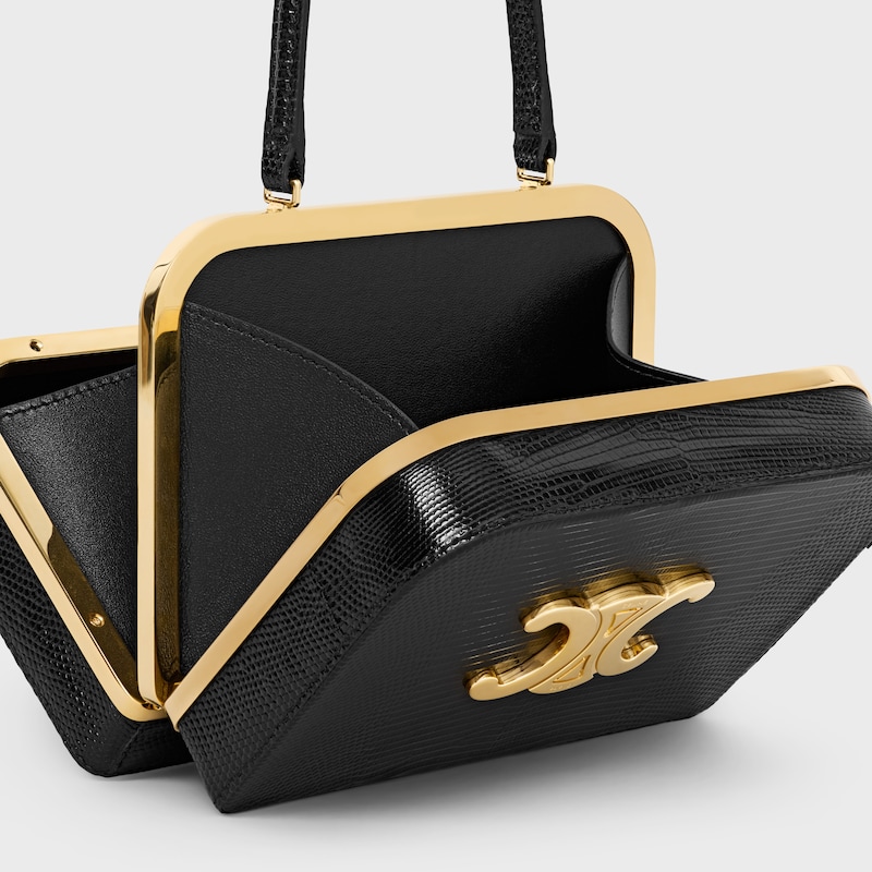 EVENING TRIOMPHE MINAUDIERE in Lizard - BLACK - MORE LINES - 1 | CELINE