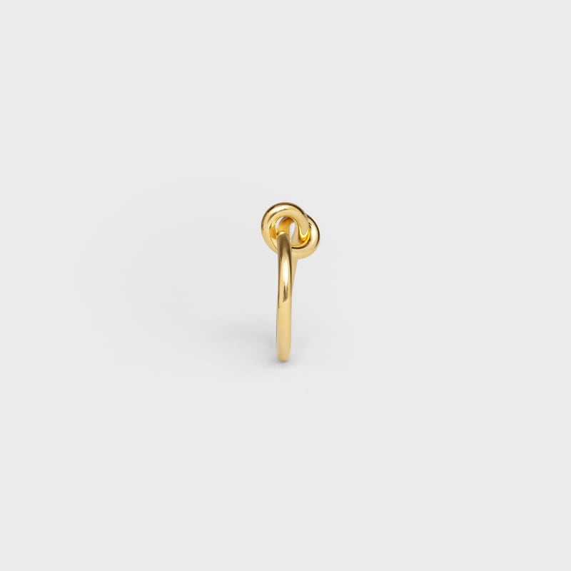 Knot Ring in Brass with Gold finish - Gold -  - 1 | CELINE