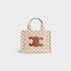 small cabas thais in TEXTILE WITH TRIOMPHE CANVAS PRINT AND CALFSKIN - WHITE - OTHER LINES - 1 | CELINE