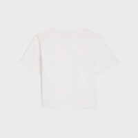 celine boxy t-shirt IN cotton jersey - OFF WHITE / NAVY -  - 2 | CELINE