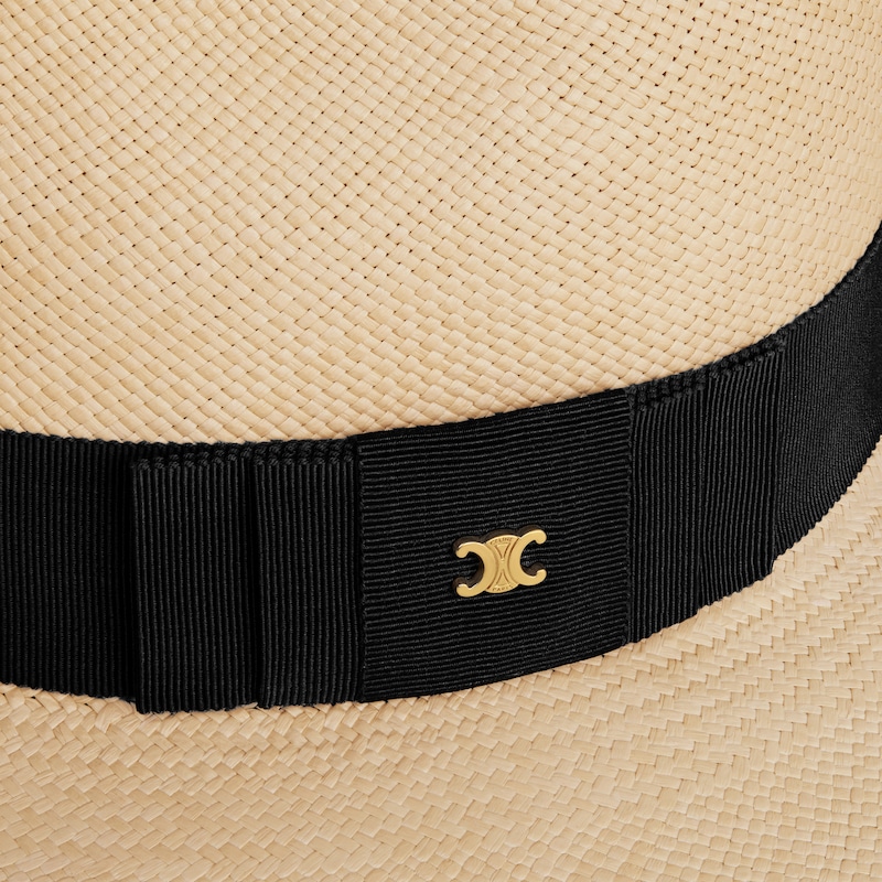 triomphe panama hat in straw - NATURAL / BLACK -  - 1 | CELINE