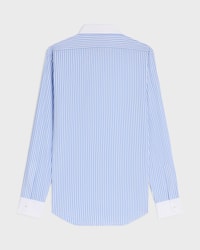 chemise classique popeline de coton rayé - CRAIE/BLEU CIEL -  - 2 | CELINE