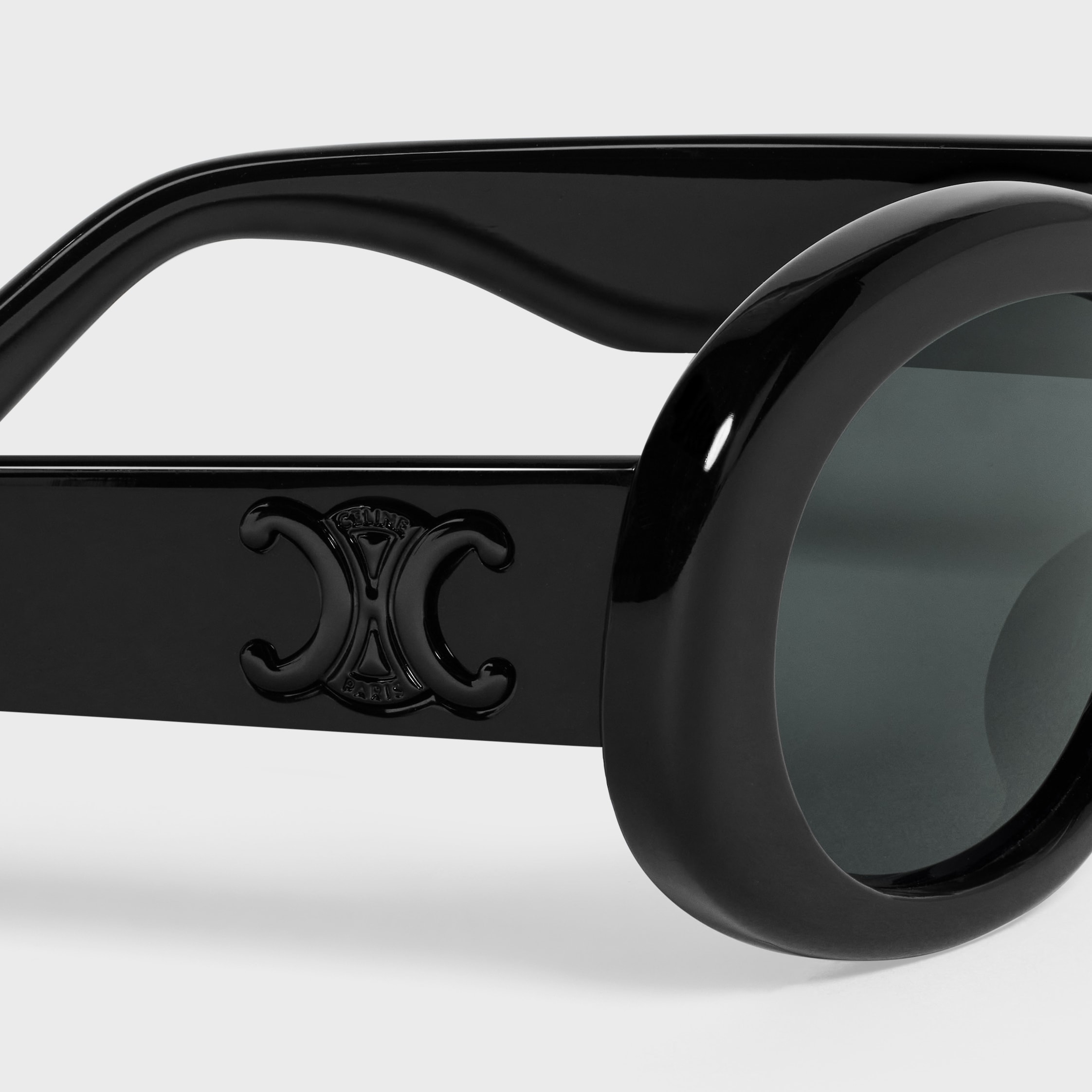 Triomphe 01 Sunglasses in Acetate - BLACK/BLACK | CELINE