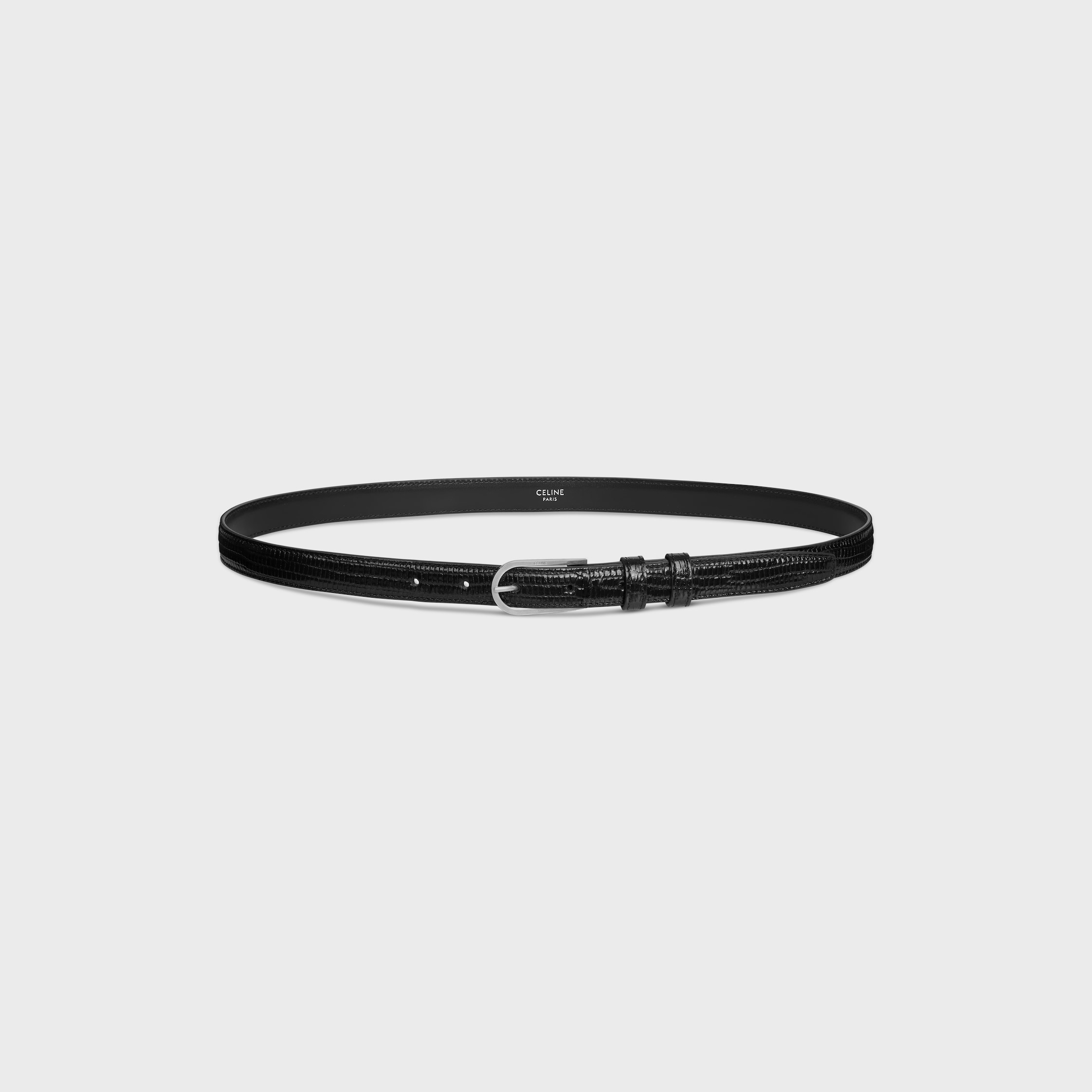 ベルト CELINE BC-18 20MM IN LIZARD EMBOSSED CALFSKIN - BLACK | CELINE