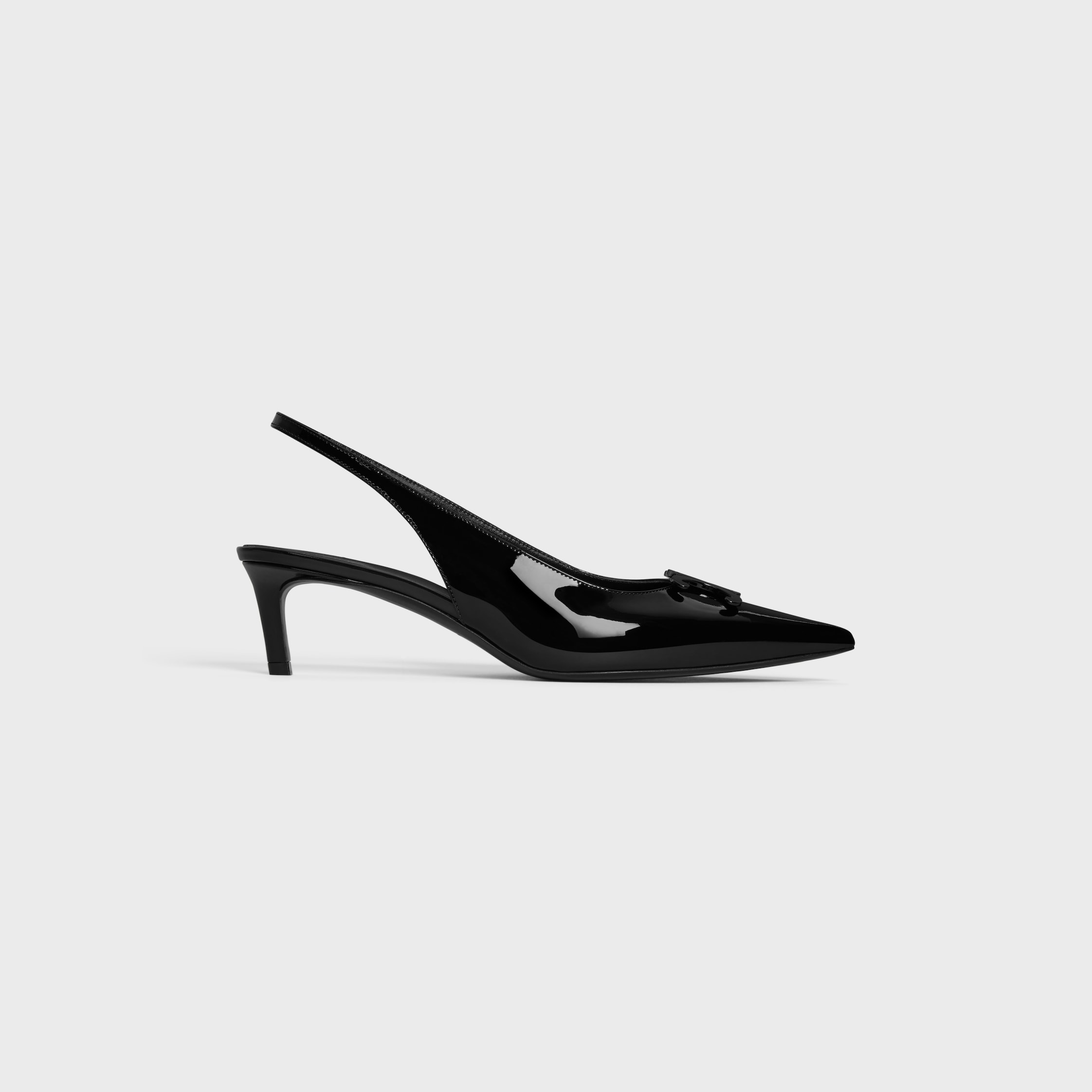 CELINE 濃いグレー リボン付き パンプスサイズ38