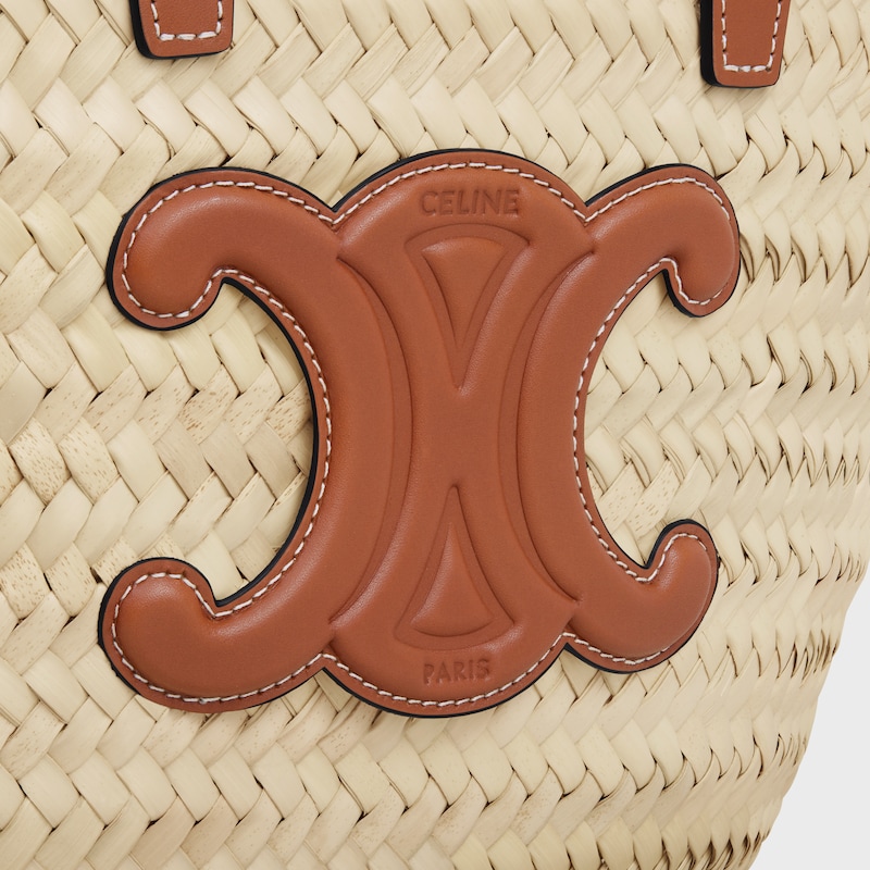 TEEN CELINE CLASSIC PANIER IN Palm leaves and Calfskin - TAN - THE PERFECT GIFT - 1 | CELINE