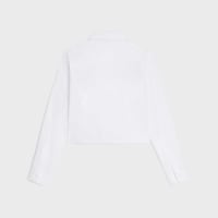 cropped shirt in striped cotton - WHITE -  - 2 | CELINE