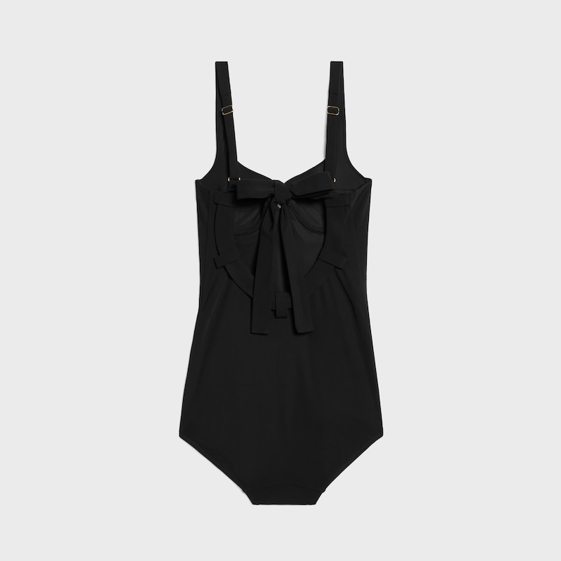 balconette swimsuit IN matte jersey - BLACK -  - 1 | CELINE