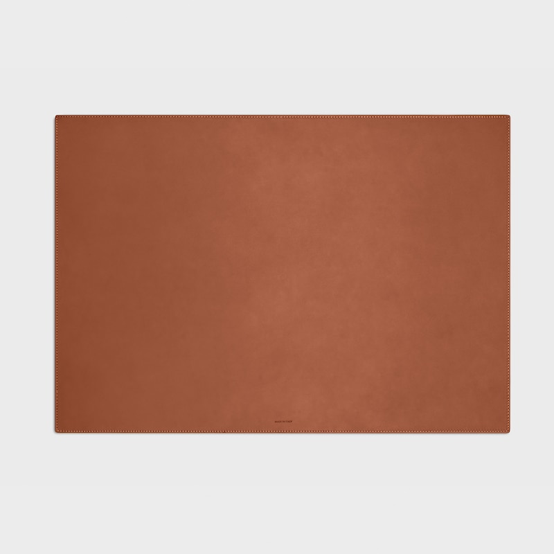 Desk Pad in Natural Calfskin - TAN - CELINE MAISON - 1 | CELINE